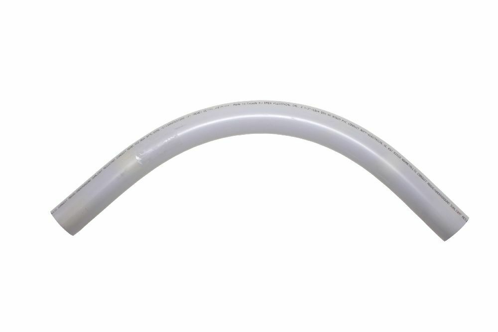 068749 Plain End Spigot 259 Conduit Sweep, 4 in Dia, 90 deg, 30 in Radius, PVC