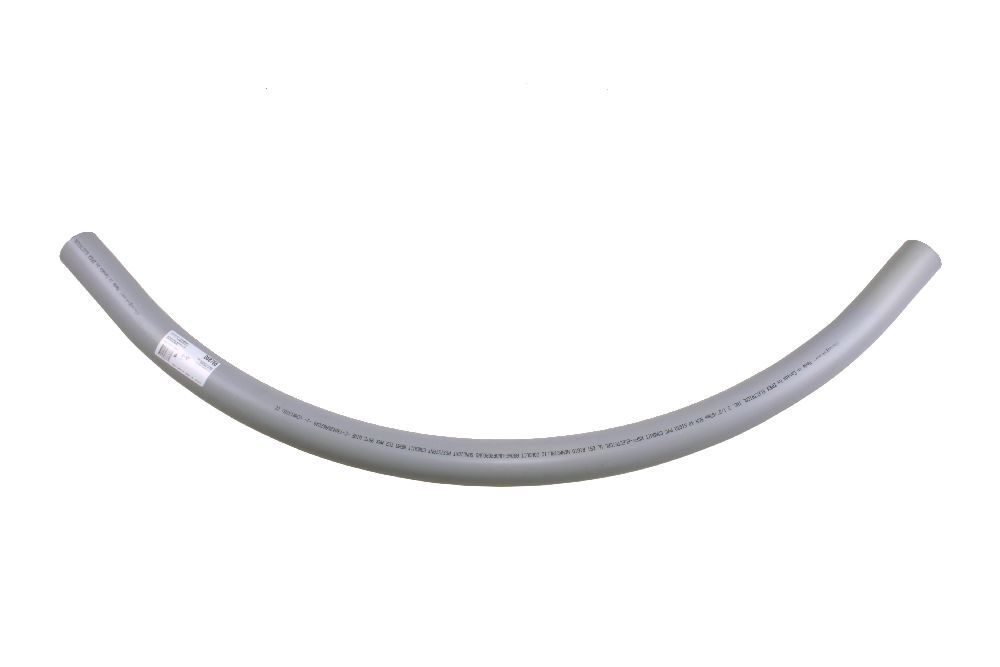 068766 Plain End Spigot Conduit Sweep, 2-1/2 in Dia, 90 deg, 36 in Radius, PVC