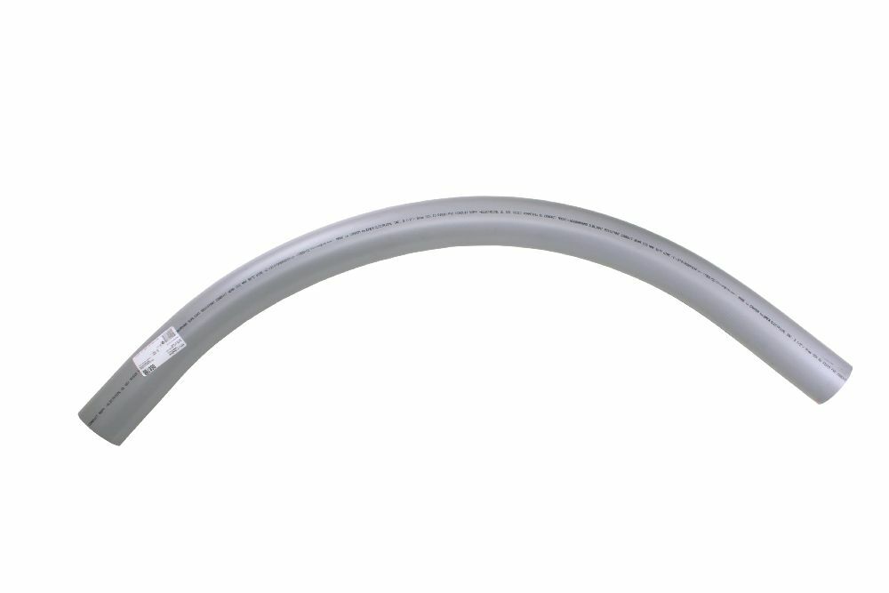 068768 Plain End Spigot 259 Conduit Sweep, 3-1/2 in Dia, 90 deg, 36 in Radius, PVC