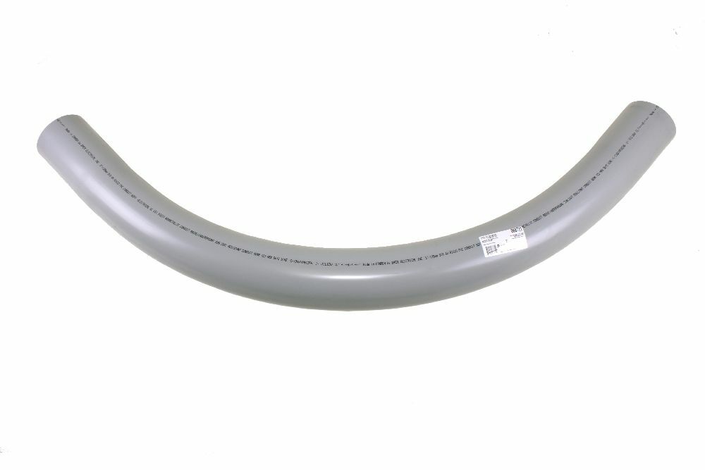 068771 Plain End Spigot 259 Conduit Sweep, 5 in Dia, 90 deg, 36 in Radius, PVC