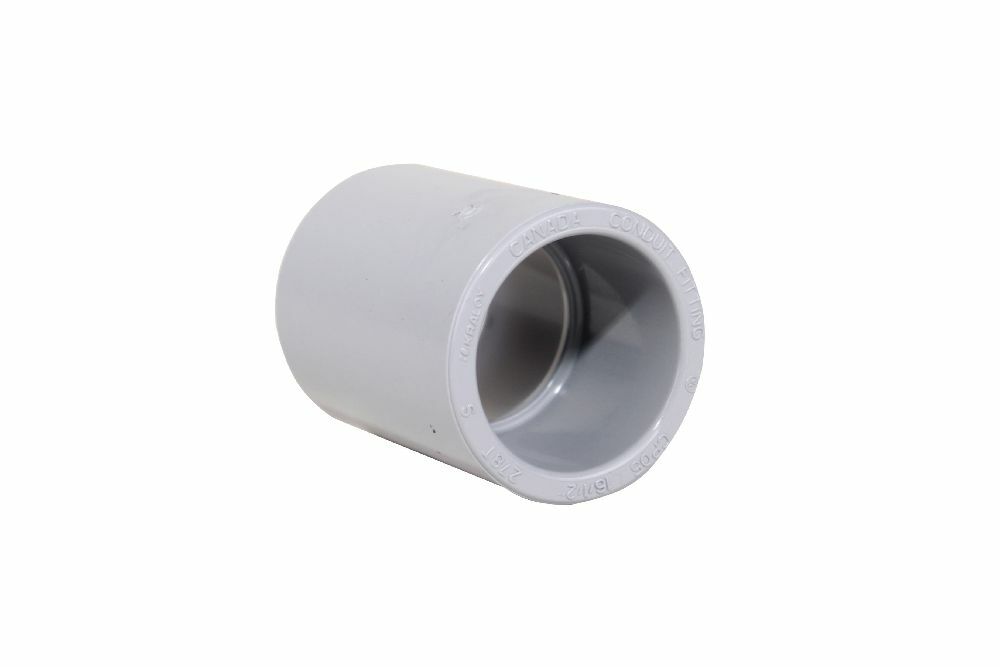078001 Conduit Coupling, 1/2 in, For Use With Rigid Conduit Fittings, PVC