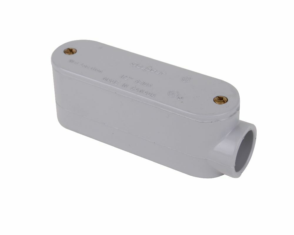 078128 Type E 7 Access Fitting, 1/2 in Hub, 4.2 cu-in, PVC