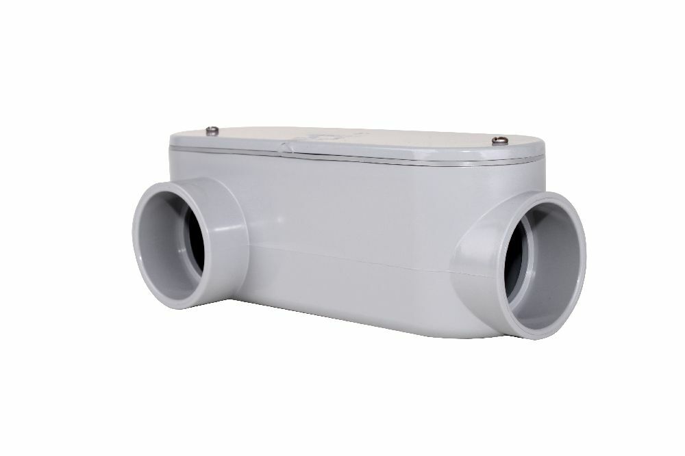 078169 Type LR 9 Access Fitting, 2 in Hub, 70.9 cu-in, PVC
