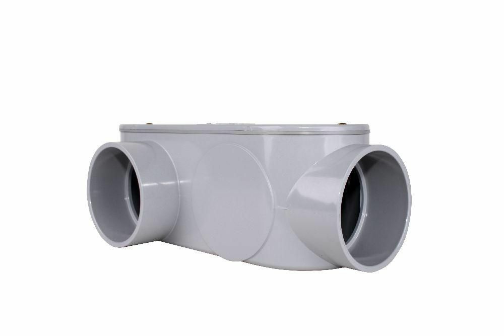078173 Type LR 9 Access Fitting, 4 in Hub, 338.6 cu-in, PVC