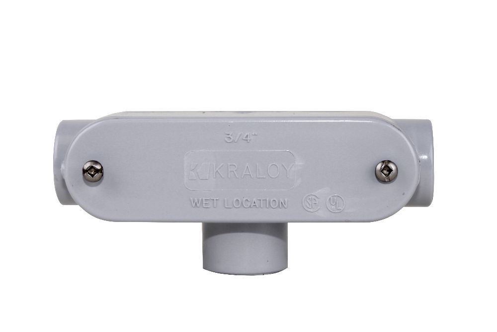 078177 Type T 8 Access Fitting, 3/4 in Hub, 7.5 cu-in, PVC