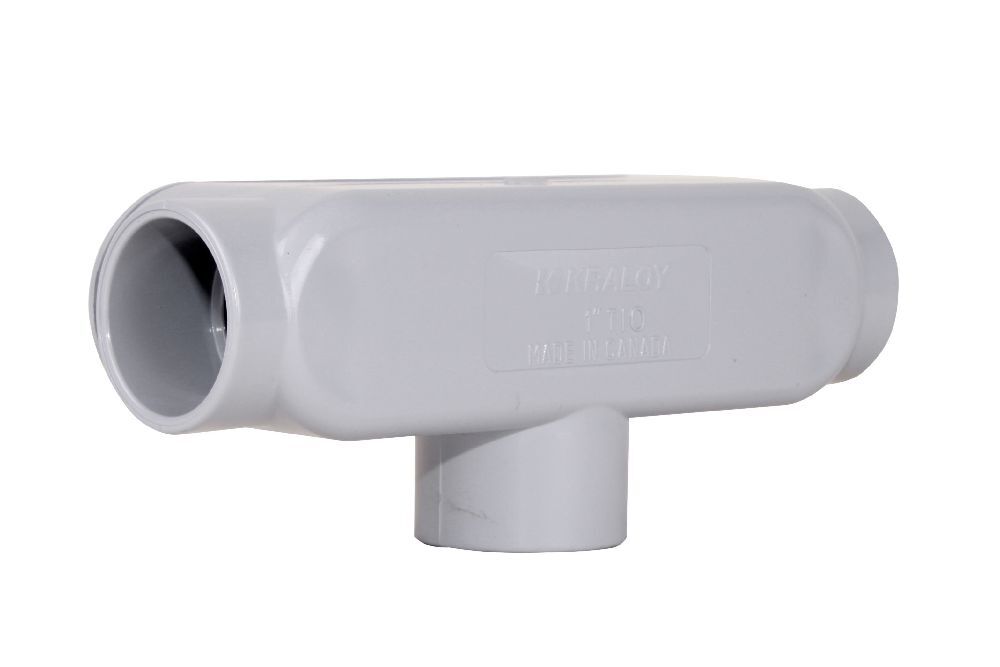 078178 Type T Conduit Body, 1 in Hub, 13 cu-in, PVC