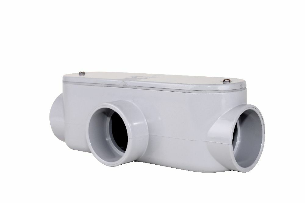 078181 Type T 8 Access Fitting, 2 in Hub, 70.8 cu-in, PVC
