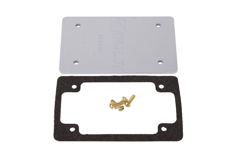 078241 F-Series Blank Cover Plate, 1 Gangs, 2.82 in W x 4.53 in H, PVC