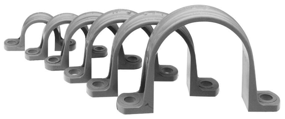 078378 2-Hole Pipe Strap, 1-1/4 in Conduit, PVC