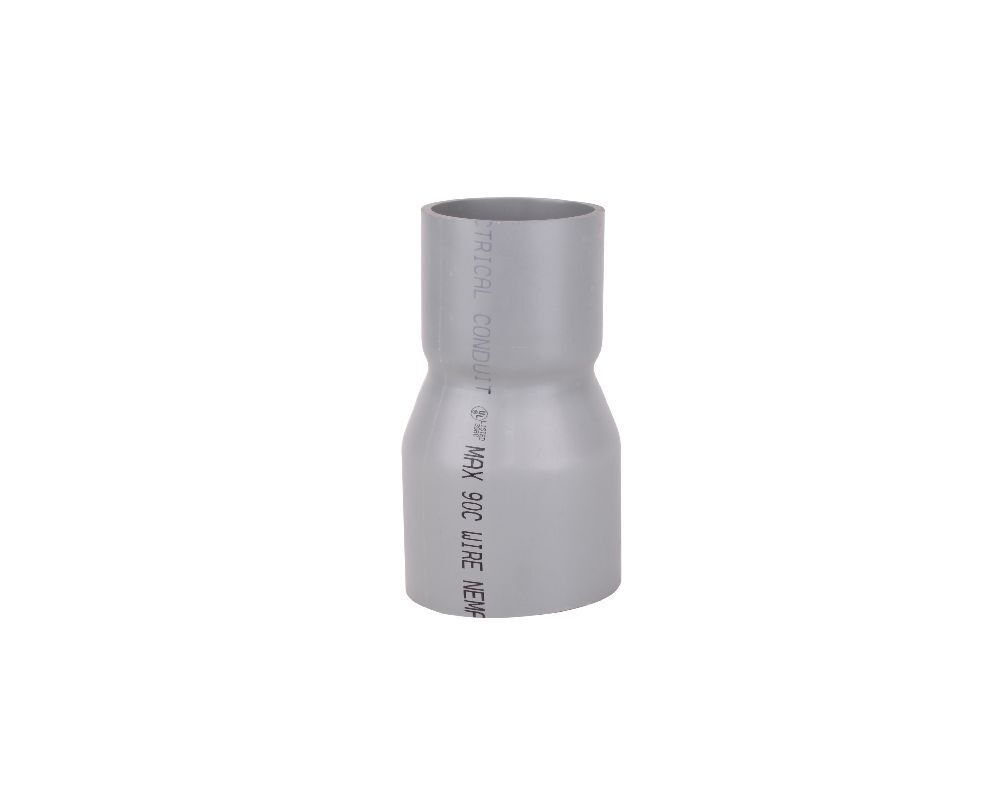 078407 Fabricated Socket 32 Swedge Reducer Coupling, 4 x 3 in, For Use With Rigid PVC Conduit, PVC