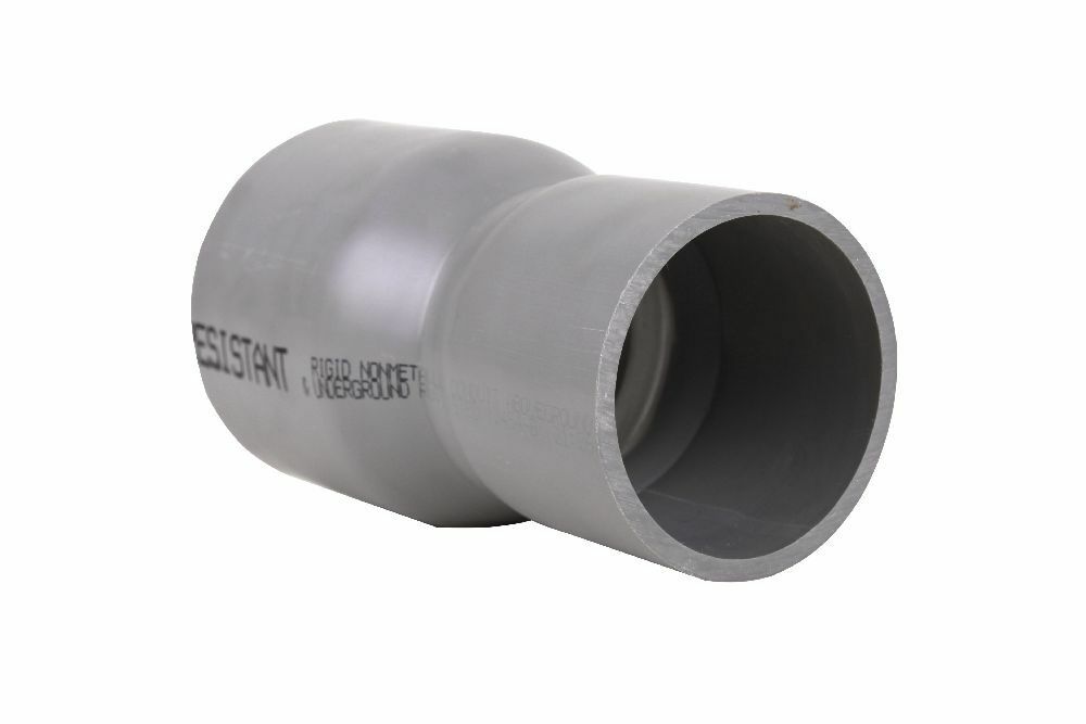 078408 Fabricated Socket 32 Swedge Reducer Coupling, 4 x 3 1/2 in, For Use With Rigid PVC Conduit, PVC
