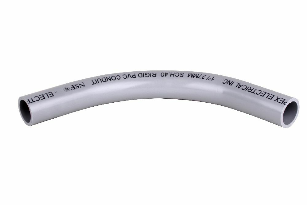 078542 Spigot Standard Radius 99 Conduit Elbow, 1 in Trade, 90 deg, PVC