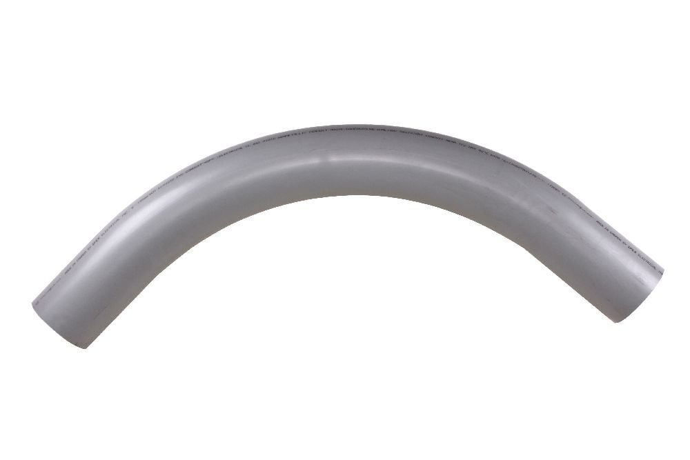 078551 Spigot Standard Radius 99 Conduit Elbow, 6 in Trade, 90 deg, PVC