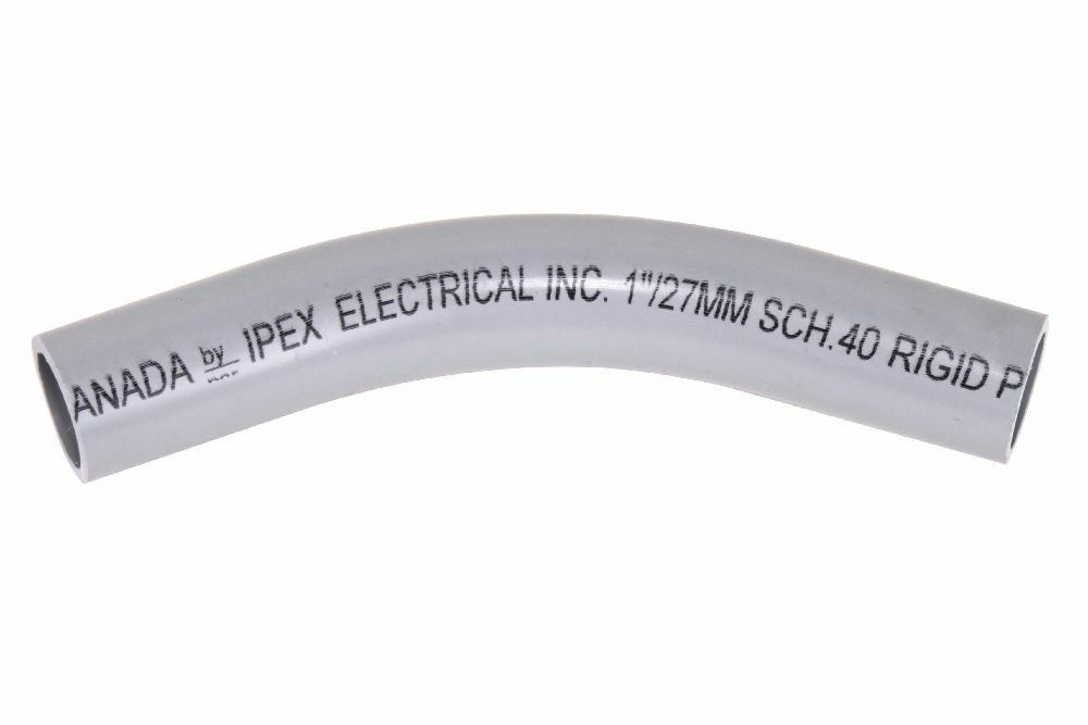 078554 Spigot Standard Radius 99 Conduit Elbow, 1 in Trade, 45 deg, PVC