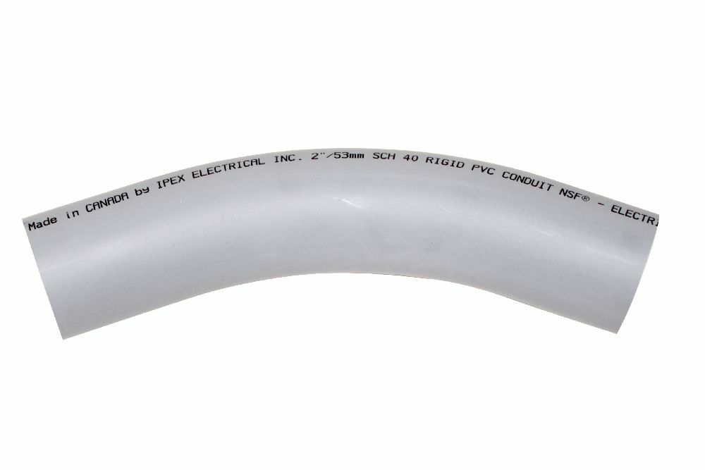 078557 Spigot Standard Radius 99 Conduit Elbow, 2 in Trade, 45 deg, PVC