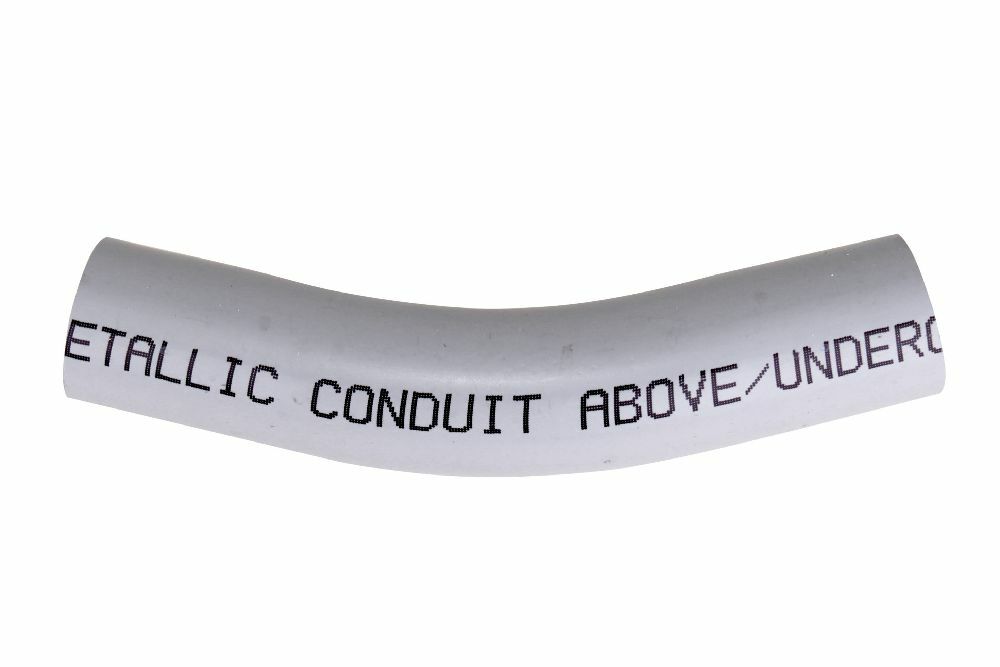 078565 Spigot Standard Radius 99 Conduit Elbow, 3/4 in Trade, 30 deg, PVC