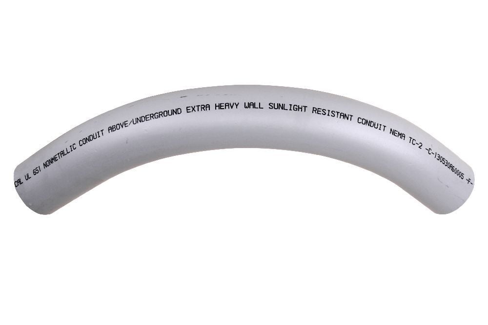 078622 Spigot Standard Radius 99 Conduit Elbow, 1 in Trade, 90 deg, PVC