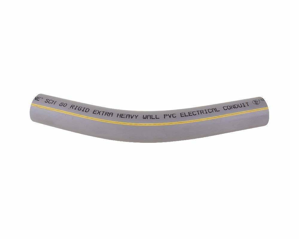 078645 Spigot Standard Radius 99 Conduit Elbow, 1-1/4 in Trade, 30 deg, PVC