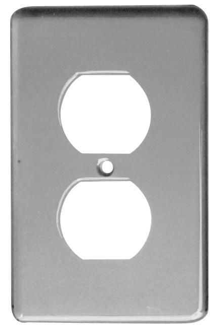 078889 F-Series Duplex Receptacle Cover Plate, 1 Gangs, 2.97 in W x 4.75 in H, PVC
