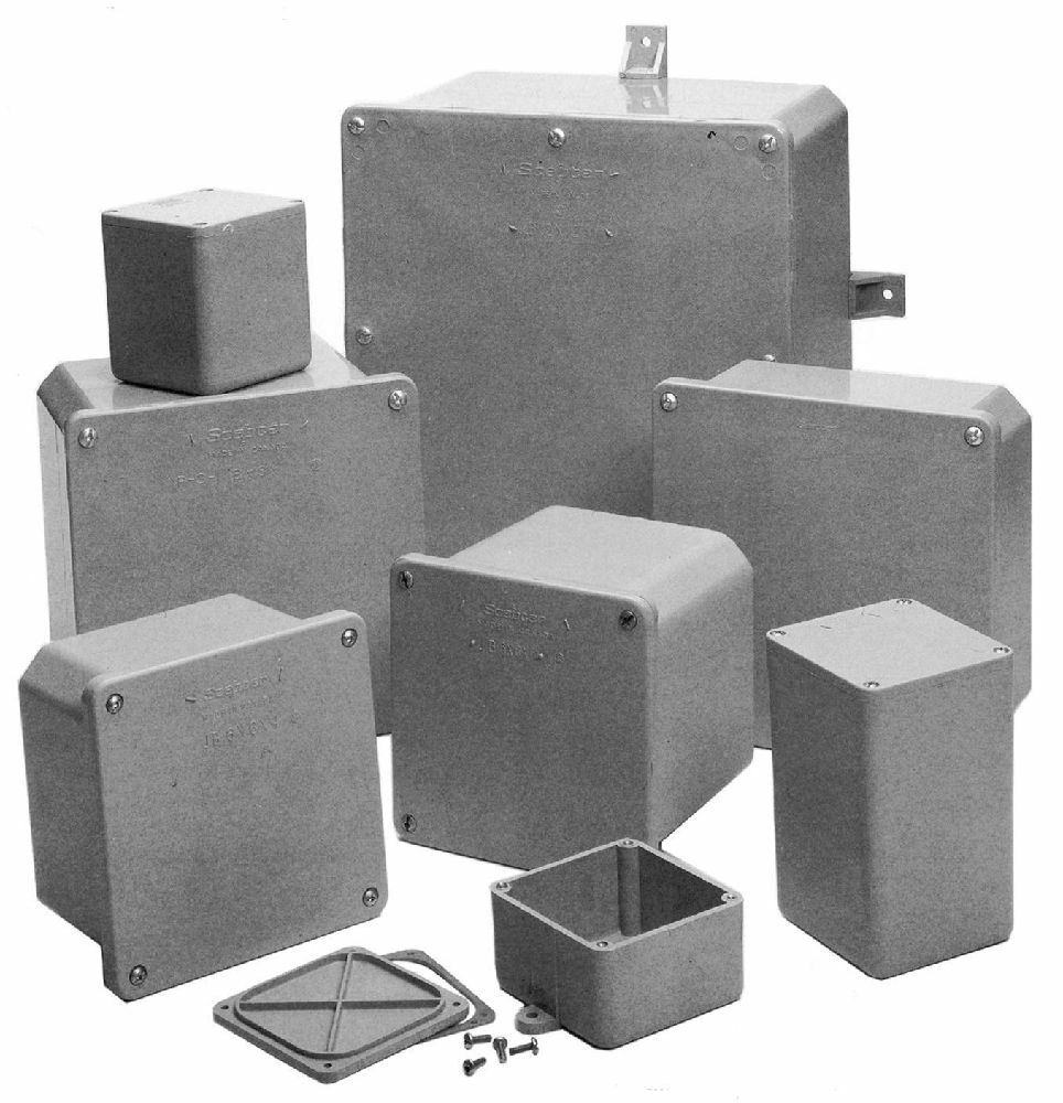 078955 Junction Box, 18 in H x 18 in W x 8 in D, NEMA 4X NEMA Rating, Fabricated PVC
