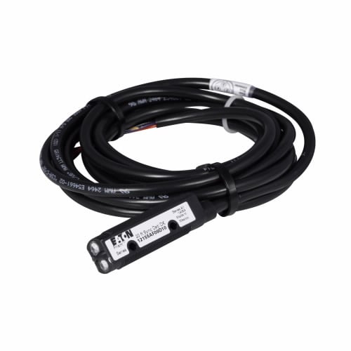 12155AF09D10 Forward Viewing Photoelectric Sensor, Tubular Shape, 9 ft, Visible Red Sensing Beam, 3 ms Response, Solid State Relay Output