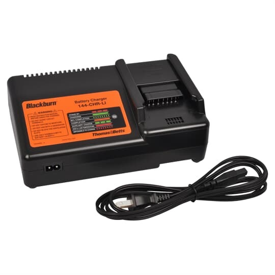 144-CHR-LI Blackburn Bare Tool Battery Charger, For Use With 144-BAT-LI Battery Pack, Li-Ion Battery, 45 min Charging, 1 Batteries