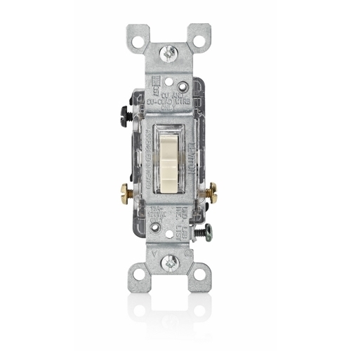 1463-GLI 3-Way Grounding Illuminated-Off AC Quiet Toggle Switch, 120 V, 15 A, 1/2 hp Power Rating
