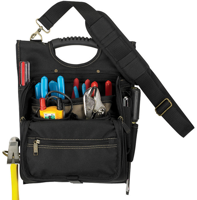 1509 Electrician Tool Bag, Polyester Fabric, Black