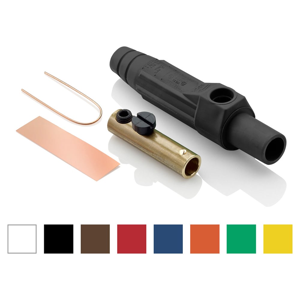 15D22-UR 1-Pole Cam Type Taper Nose Detachable Female Plug, 12 to 24 V AC/DC, 150 A, 8 to 2 AWG Wire, Single Setscrew, NEMA 3R