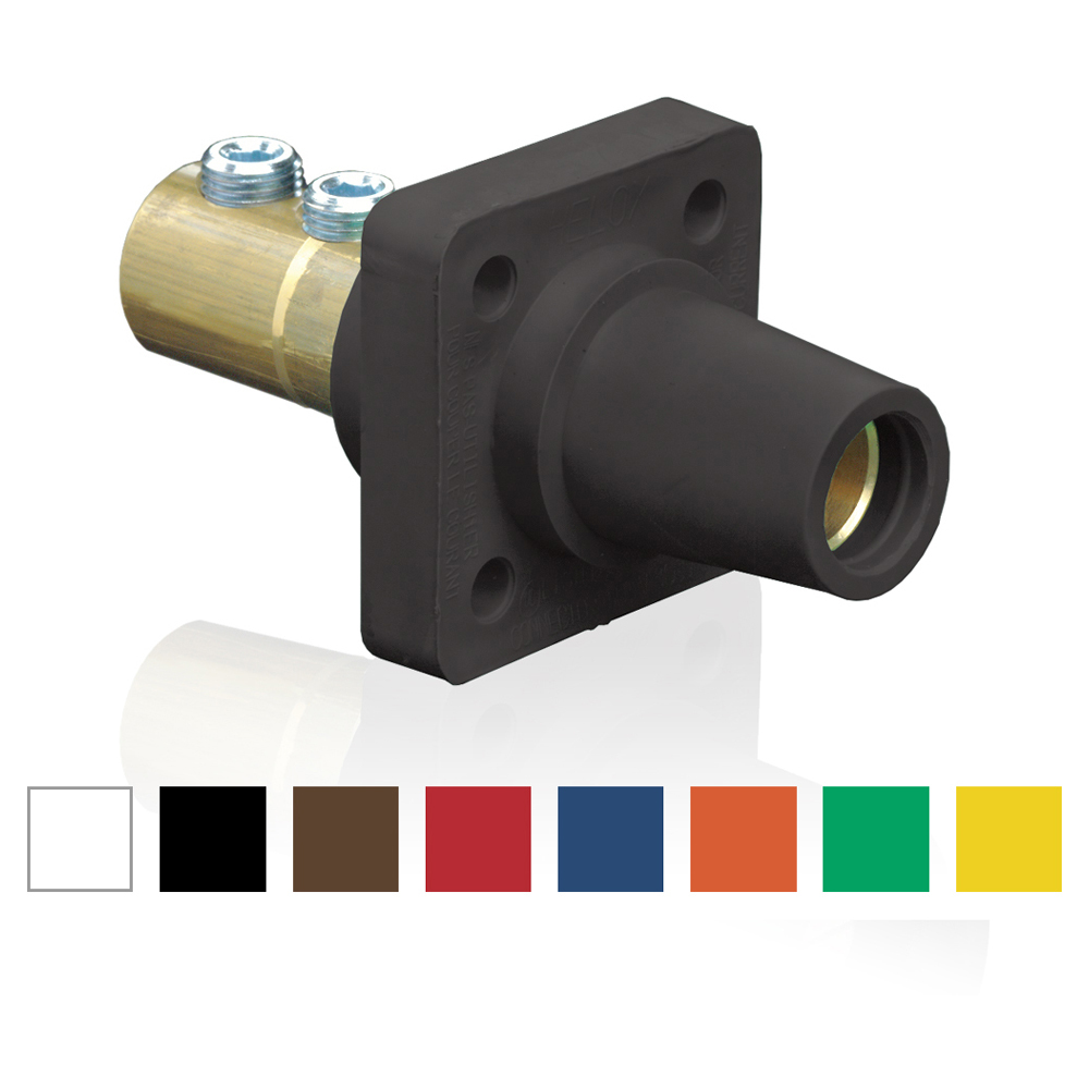 16R22-UY 16 Series 90 deg Cam Type Female Taper Nose Single Pole Receptacle, 600 V AC, 400 A, 1/0 to 4/0 AWG Wire, Double Set Screw Connection, NEMA 3R NEMA Rating