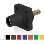 16R24-UG Rhino-Hide 90 deg Cam Type Female Taper Nose Single Pole Receptacle, 600 V AC, 400 A, 2 to 4/0 AWG Wire, Threaded/Stud Connection, NEMA 3R NEMA Rating