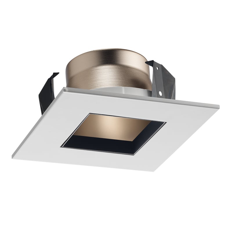 17SQ HZWH Line Voltage Square Downlight Trim, 5 in OD, LED Lamp, For Use With IC1, IC1 W, IC1 S, IC1P, TC1, TC1 S, TC1R, IC1LED and PL4 Series Housing