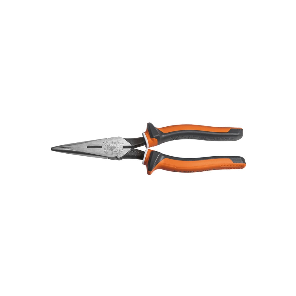 2038EINS Heavy Duty Long Nose Cutting Plier, 2.313 in L x 1 in W x 1/2 in THK Jaw Steel Jaw Knurled/Partially Serrated Jaw, 8.77 in OAL, ASTM Specified