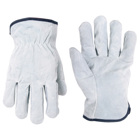 CLC, Work Gloves, Medium Size, Cowhide Leather material, Driver glove type, Shirred Wrist with Cotton Binding cuff