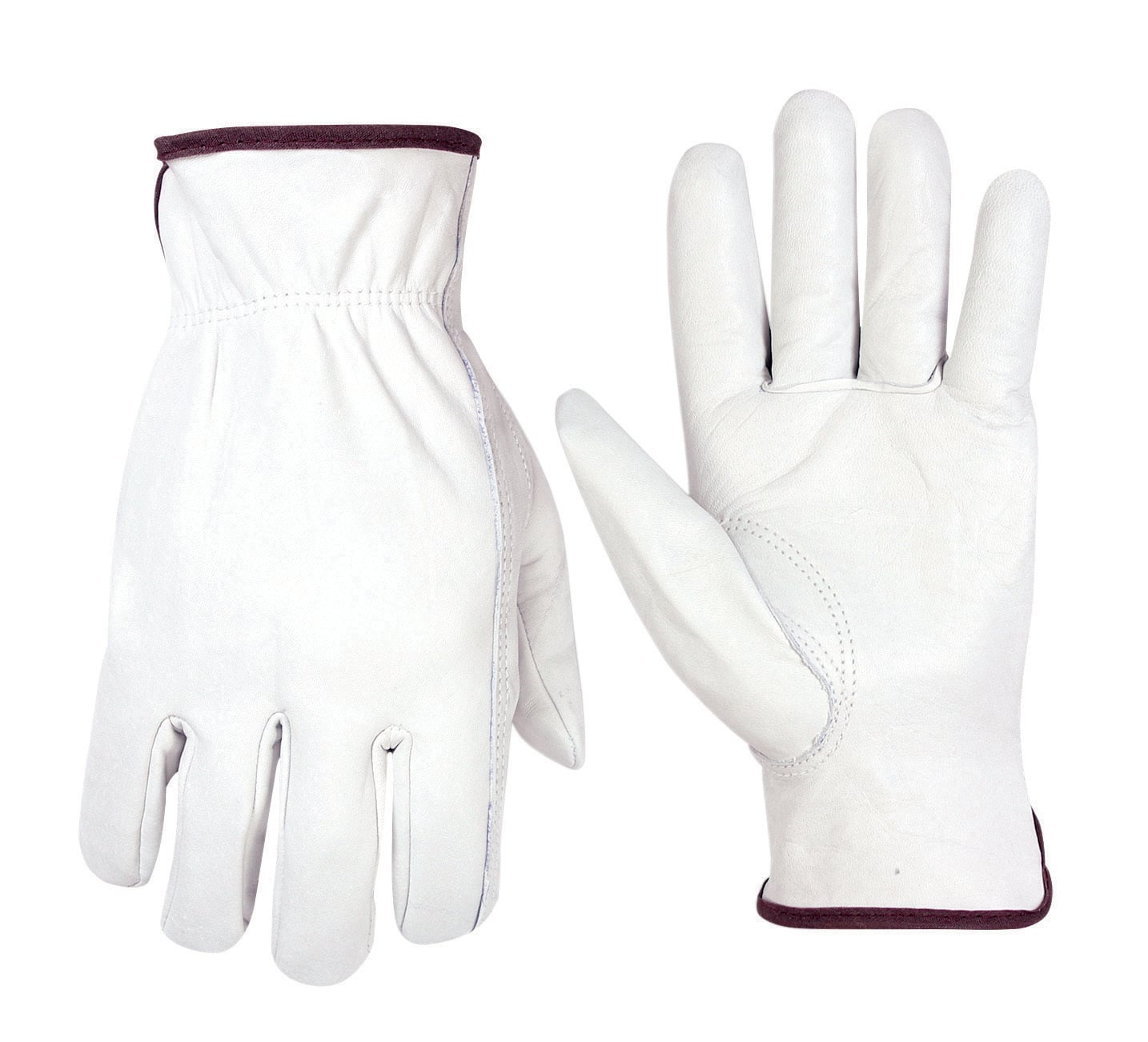 2065L General Purpose Gloves, Driver, Gunn Cut/Keystone Thumb Style, Cowhide Leather, Open Cuff