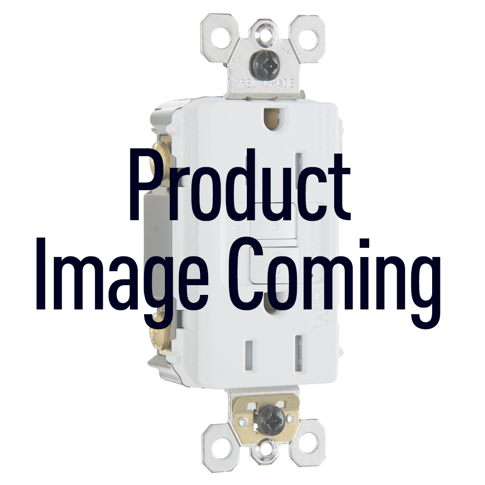 2097TRAI  20 Amp Duplex GFCI Receptacle with Audible Alarm, Ivory
