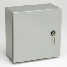 Type 1 junction boxes, 24" height, 6" length, 18" width, NEMA 1, Screw cover, SC NK enclosure, Surface mount, Medium single door, Thru holes, Carbon steel