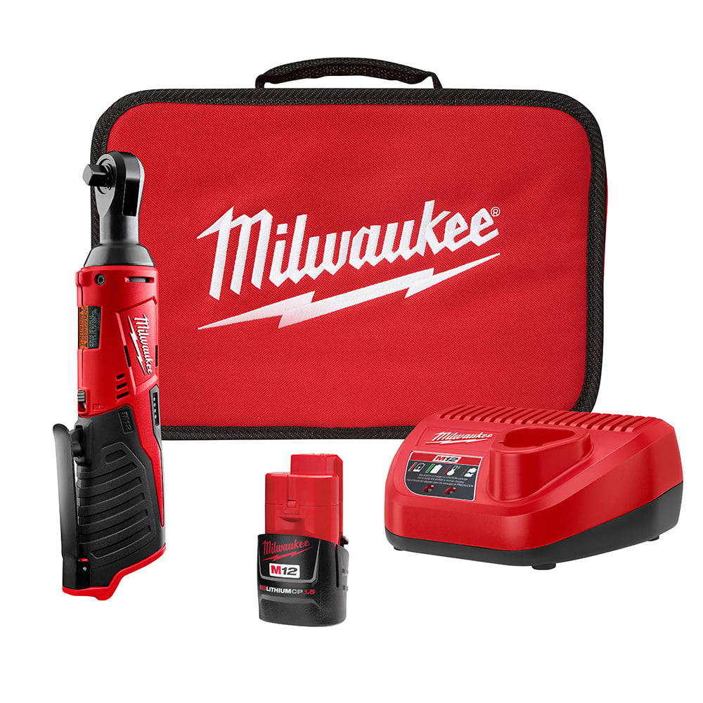 2457-21 Double Insulated Cordless Ratchet Kit, 3/8 in Drive, 35 ft-lb Torque, 0 to 250 rpm Speed, 12 V DC, Li-Ion Battery, 10-3/4 in OAL