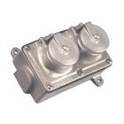 Eaton Crouse-Hinds series Pauluhn 26B receptacle, 15A/20A, Brass, Surface, 5-15/20R, Two receptacles, 125 Vac