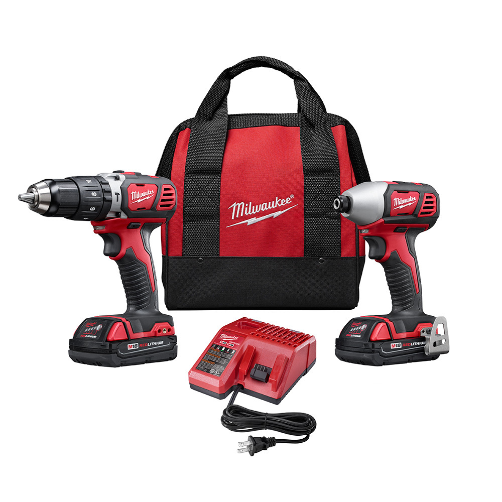 2697-22CT M18 2-Tool Cordless Combination Kit, Tools: Hammer Drill/Driver, Impact Driver and Reciprocating Saw, 18 V DC, Lithium-Ion, Keyless