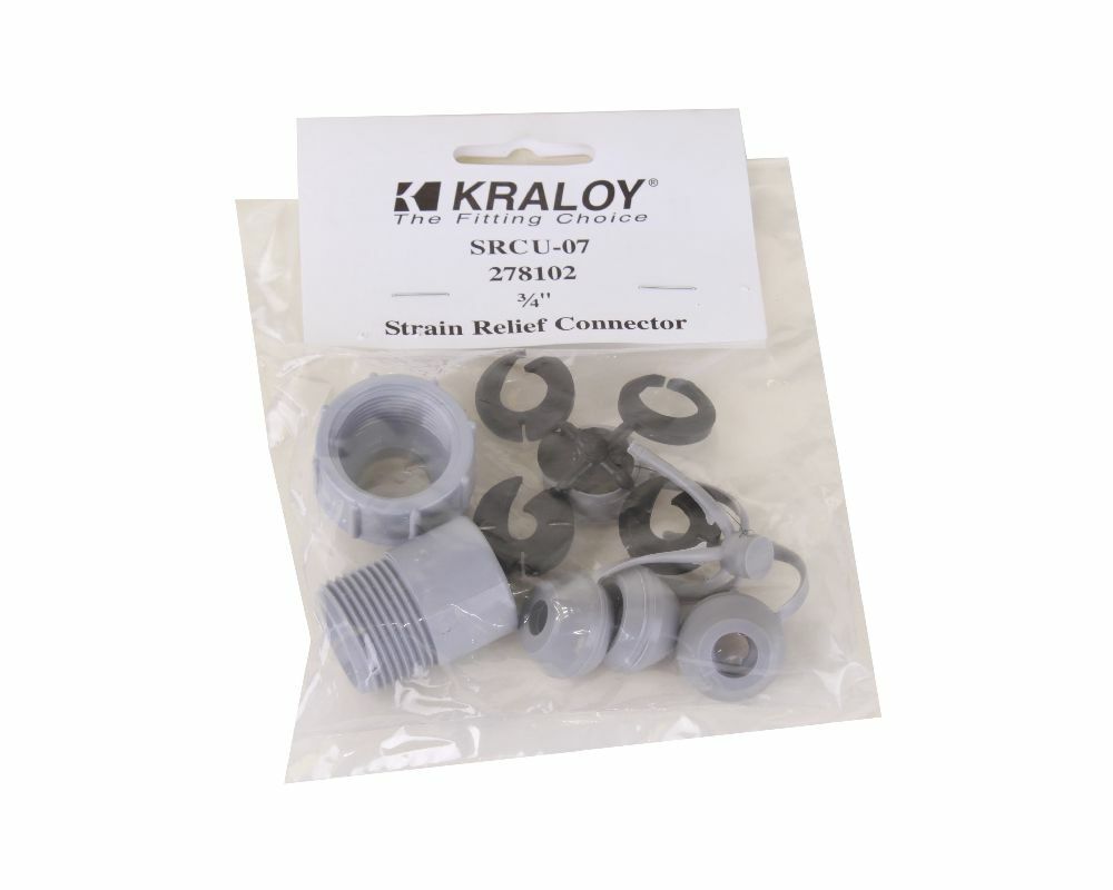 278102 Strain Relief Connector With (6) Grommets, 3/4 in Trade, For Use With Rigid PVC Conduit, PVC