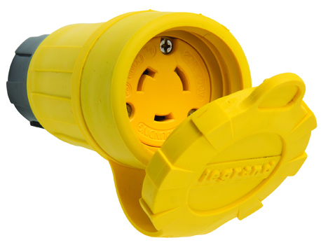27W47 Turnlok 20 Amp Watertight Connector, NEMA 4X/6P, Yellow