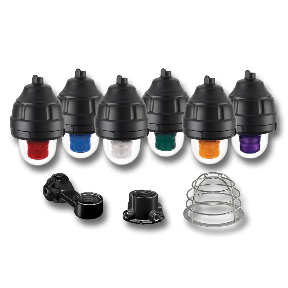 27XST-024C-MOD Explosionproof Warning Light, 24 V DC, Strobe Lamp, Ceiling/Pendant/Wall Mount, Clear Lens