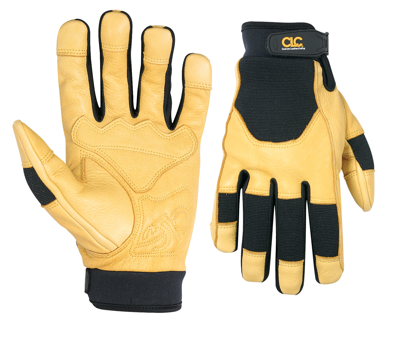 285X Glove, Work, XL, Deerskin, Black/Yellow