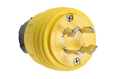 28W74 Turnlok 28W74 Watertight NEMA 4X/6P Locking Plug,Yellow