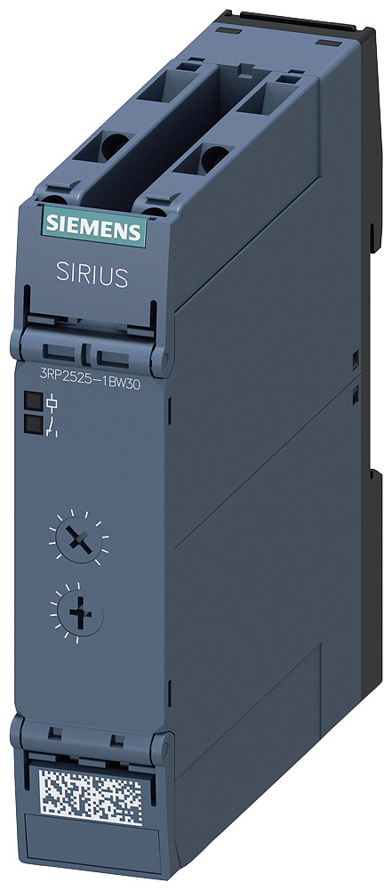 3RP25251BW30 Sirius Electronic Timing Relay, 0.05 s to 100 hr Setting, 2CO 2 Form C Contact