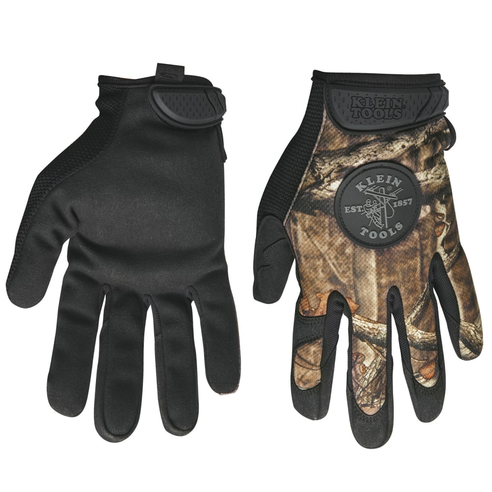 40210 Journeyman Breathable General Purpose Gloves, Reinforced/Seamless Style, XL, Synthetic Leather Palm, TrekDry, Black/Camouflage, Sponge Foam/Tricot Lining