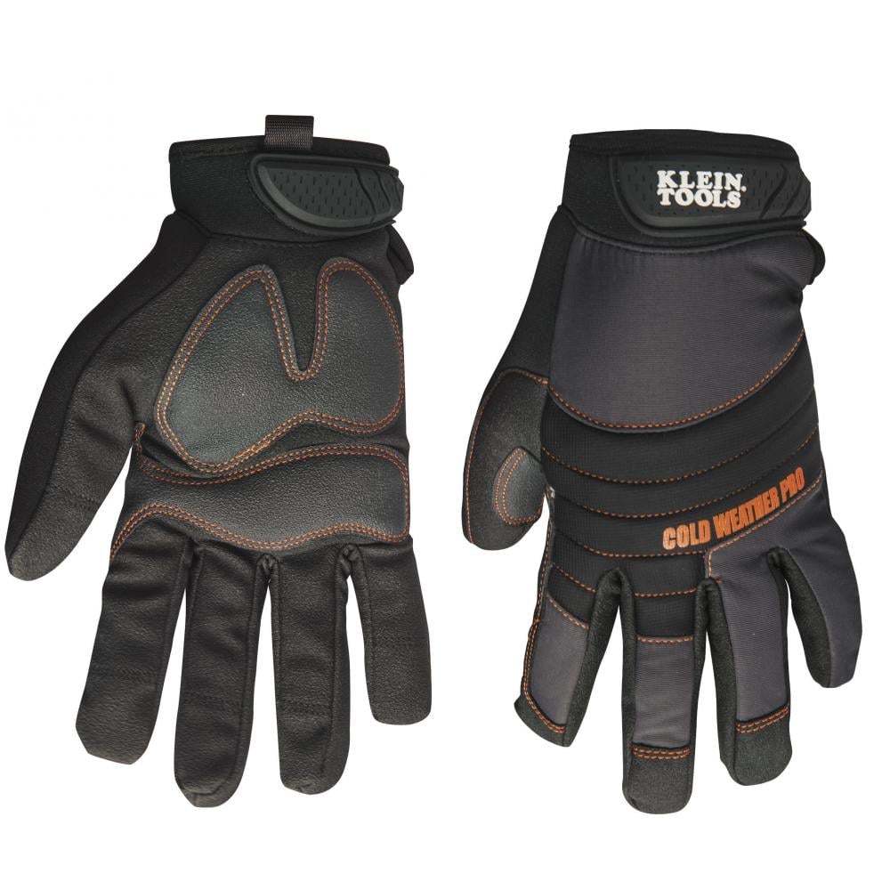 40211 Journeyman Insulating Cold Weather Pro Gloves, Reinforced Style, M, Rubber Palm, Neoprene, Black, Resists: Water, Nylon Lining