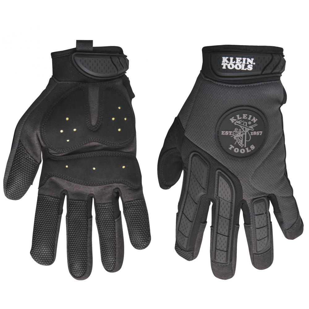 40214 Journeyman Amortex Breathable Grip Gloves, M, Synthetic Leather Palm, Thermo Plastic Rubber, Black, Elastic Wrist Cuff, Foam/Tricot Lining