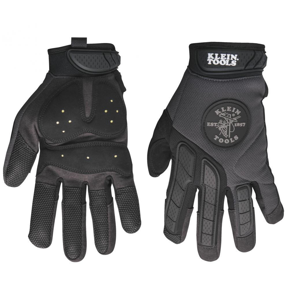 40216 Journeyman Amortex Breathable Grip Gloves, XL, Synthetic Leather Palm, TPR, Black, Elastic Wrist Cuff, Foam/Tricot Lining